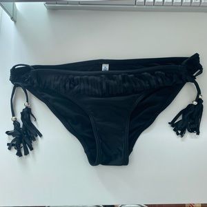 La vie en rose aqua black bikini bottom